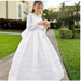 Elegant White Customize Holy First Communion Dresses Long Sleeves Princess Flower Girl Dress Lace Bow Child Wedding Party Dress - IFINDALL