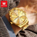 OLEVS Original Fashionable Men's Quartz Watch Top Luxury Brand Waterproof Stainless Steel Diamond Date Week Men's Business Watch - IFINDALL