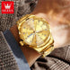 OLEVS Original Fashionable Men's Quartz Watch Top Luxury Brand Waterproof Stainless Steel Diamond Date Week Men's Business Watch - IFINDALL