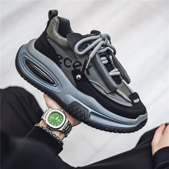 Men's sports and leisure thick soled height increasing shoes - IFINDALL