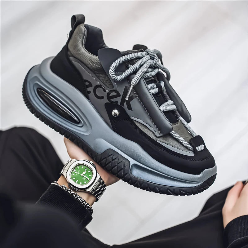 Men's sports and leisure thick soled height increasing shoes - IFINDALL