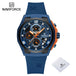 New NAVIFORCE Sports Silicone Strap Male Chronograph Quartz Calendar Men's Watches Casual Wild Waterproof Man Wristwatch NF8051T - IFINDALL