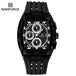 NAVIFORCE Men's Watch Quartz Chronograph Fashion Clock Waterproof Silicone Tape Watches for Man Date Display Sports Wristwatches - IFINDALL