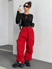 Spider Print Round Neck Long Sleeve Crop Tee Top for Women Autumn Winter Spring Y2K Clothes Slim Fit T-shirt Tshirt Streetwear - IFINDALL