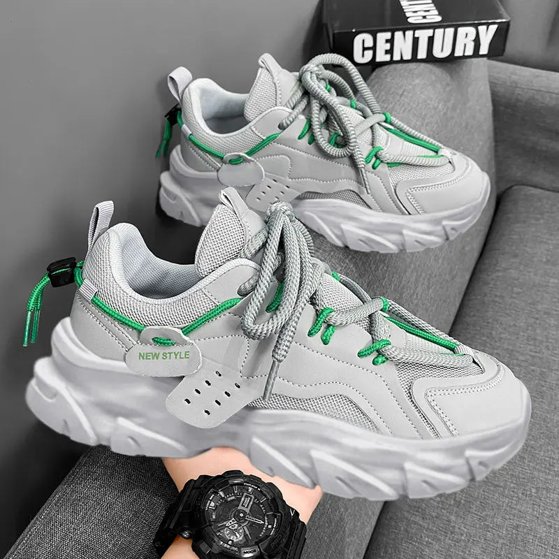 Men's Shoe Breathable Thick Soled Casual Sneakers Outdoor Running Four Seasons New Tennis Men Soft Soles Comfort Male Sneakers - IFINDALL