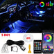 Neon Car LED Interior Lights RGB Ambient Light Fiber Optic Kit With APP Wireless Control LED Auto Atmosphere Decorative Lamp 12V - IFINDALL