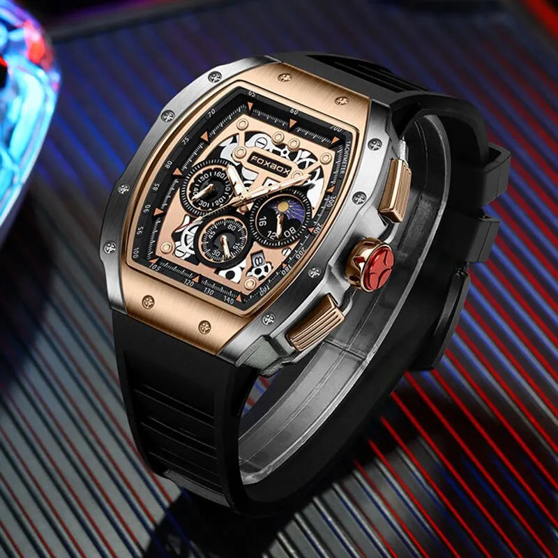 2024 New Sports Watch Men Top Brand Luxury Mens Watches Business Waterproof Military Quartz Chronograph Wristwatch Montre Homme - IFINDALL