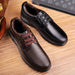Handmade Leisure Men Shoes New Trendy Minimalist Work Shoes With Lace Up Middle-Aged Dad Formal Casual Business Leather Shoes - IFINDALL