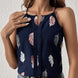 Women's Feather Print Notch V-neck Versatile Camisole Vest - IFINDALL